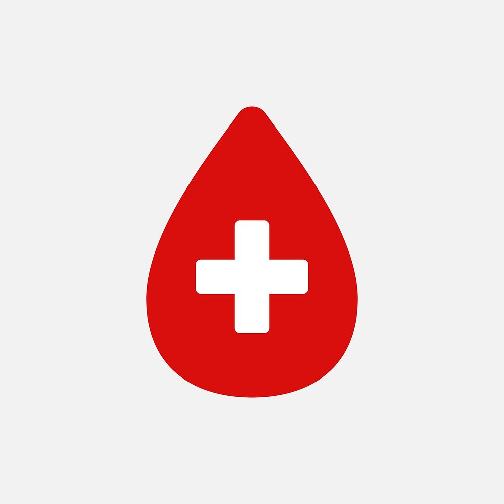 Blood bank medical icon psd red health symbol illustration