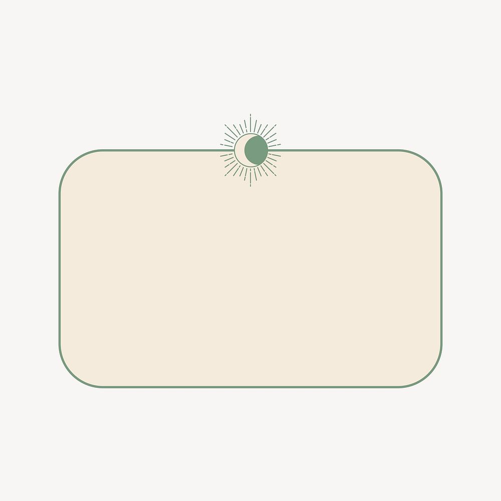 Minimal notification frame, social media post graphic vector