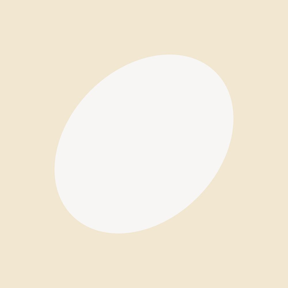 Beige oval frame, geometric design vector