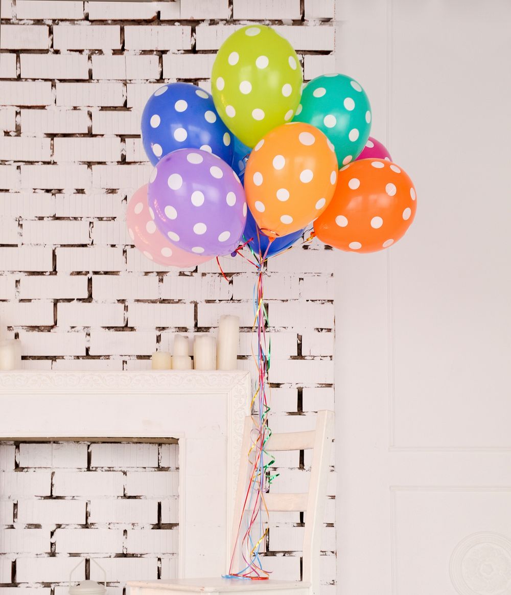 Party balloons. Original public domain image from Wikimedia Commons