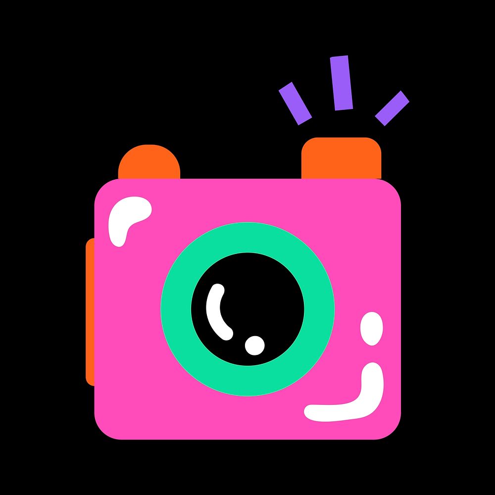 Cute funky camera icon psd