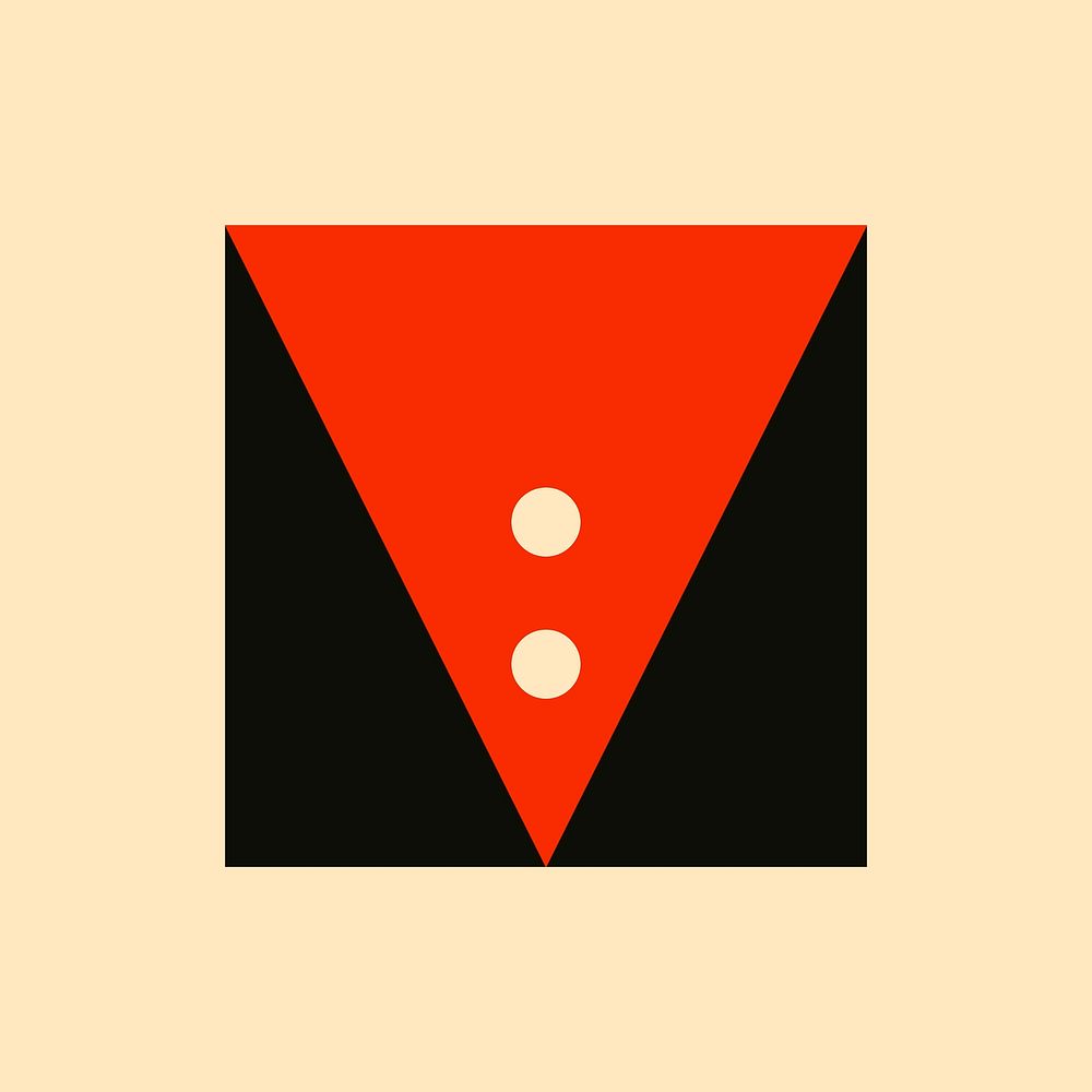 Bauhaus inspired shape psd flat design