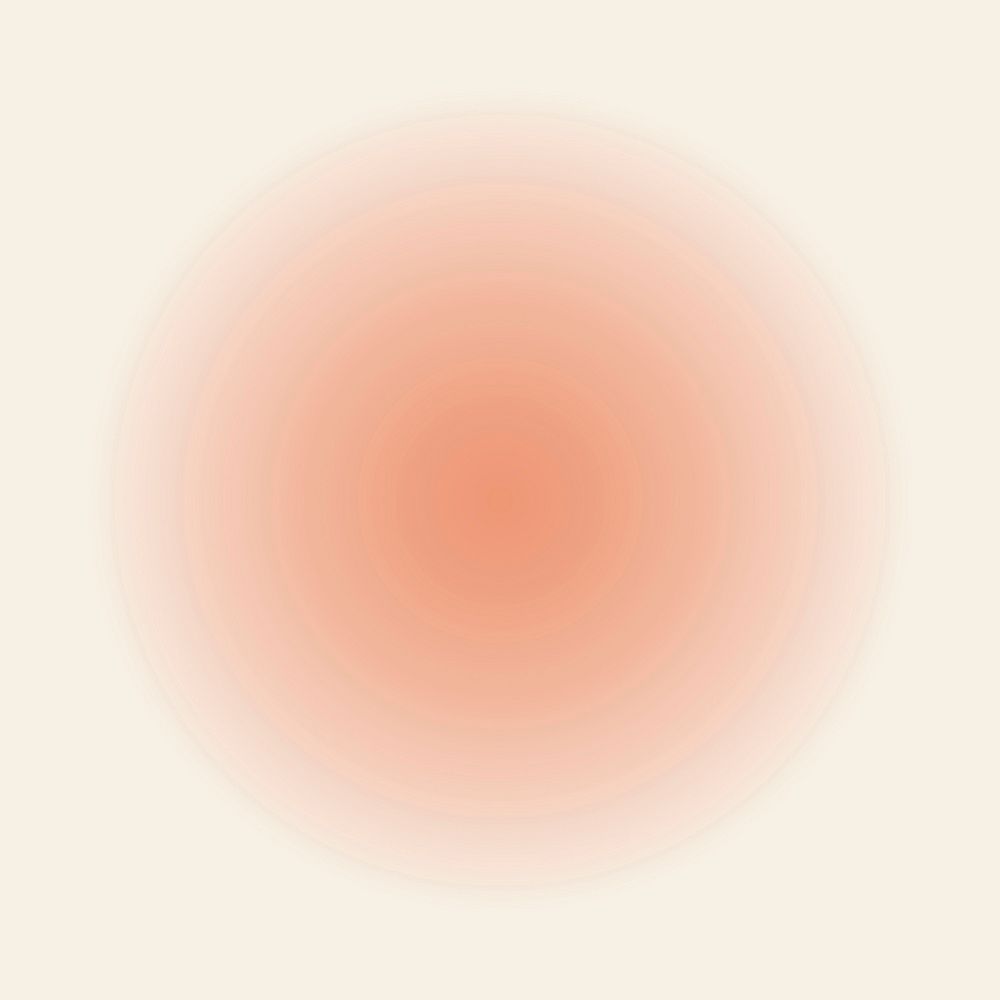 Blurry peach circle background vector in gradient vintage style