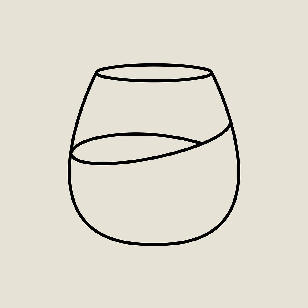 Minimal glass psd graphic line art style