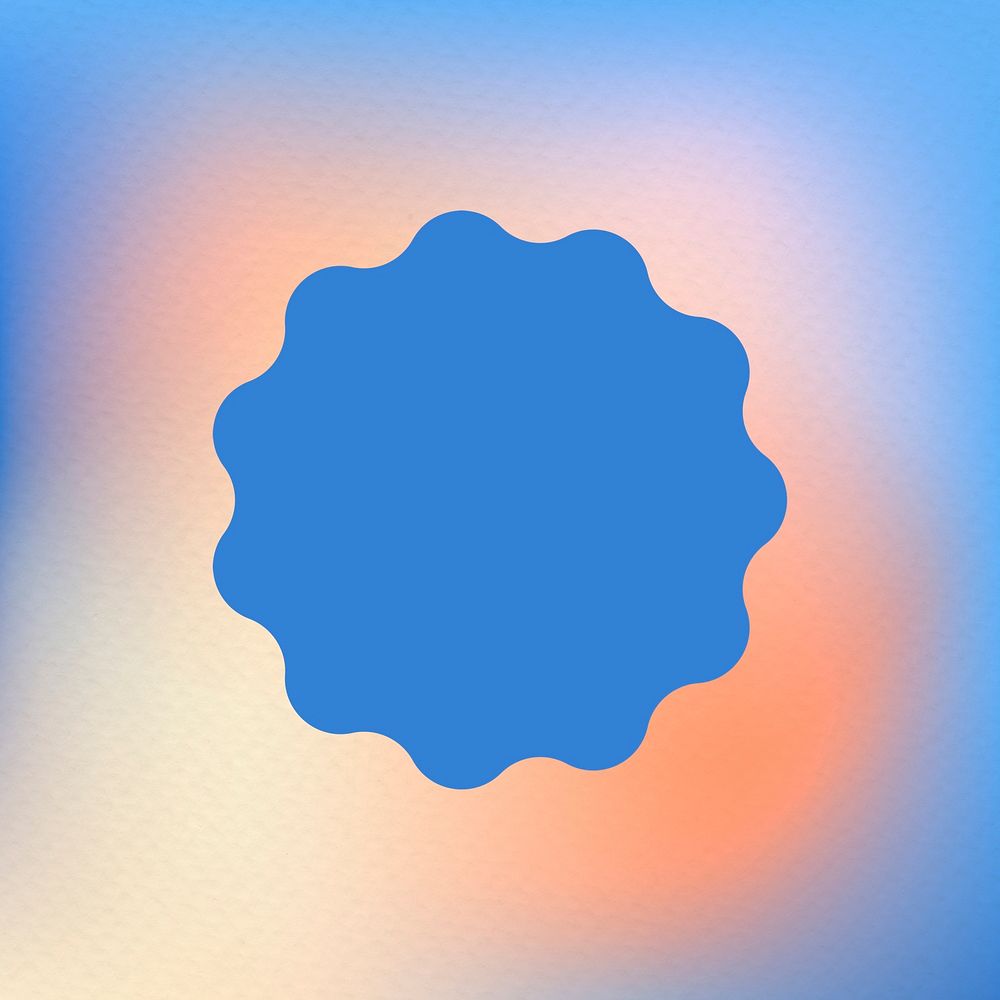 Abstract blue circle shape psd in funky style