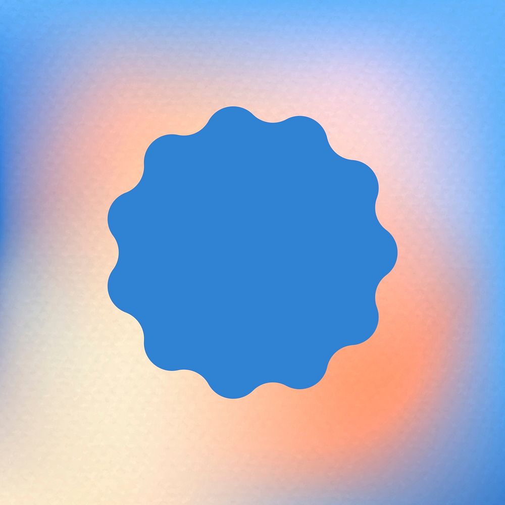 Abstract blue circle shape vector in funky style