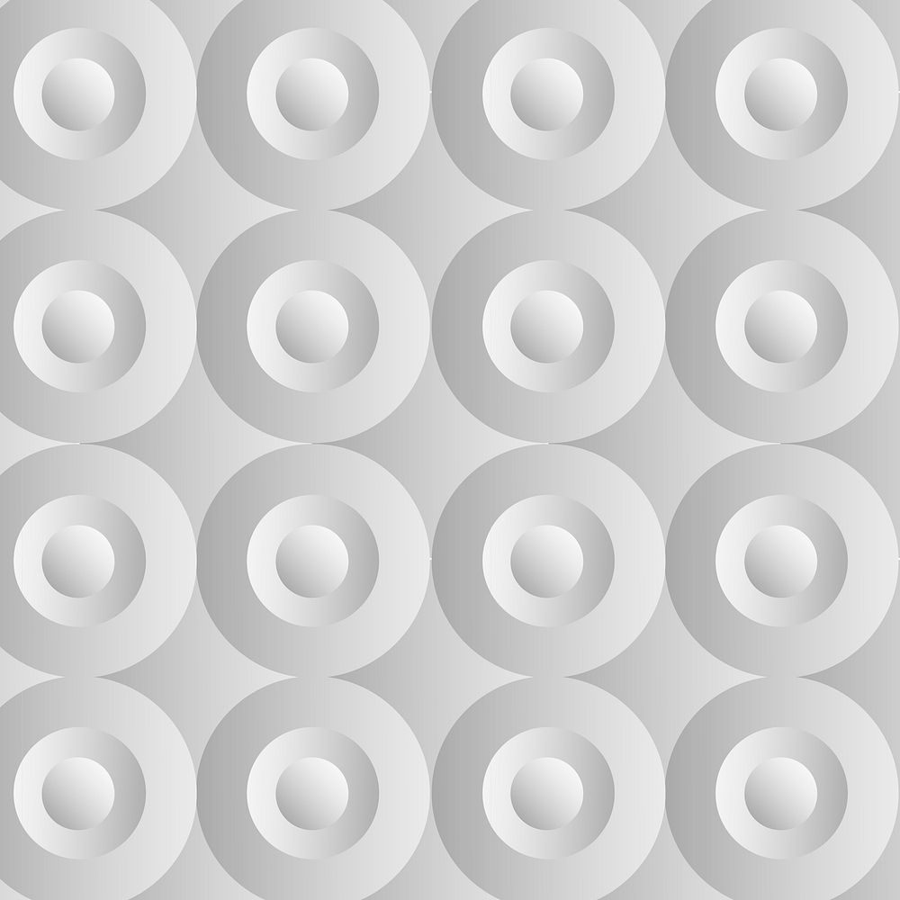 Circle 3D geometric pattern vector grey background in simple style