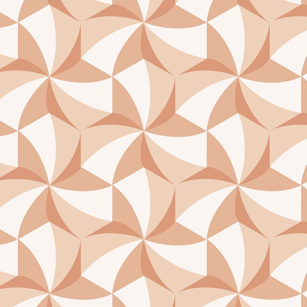 Modern 3D geometric pattern vector orange background