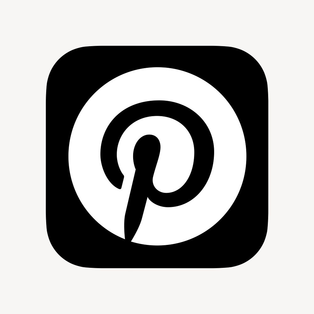 Pinterest flat graphic icon for social media in psd. 7 JUNE 2021 - BANGKOK, THAILAND