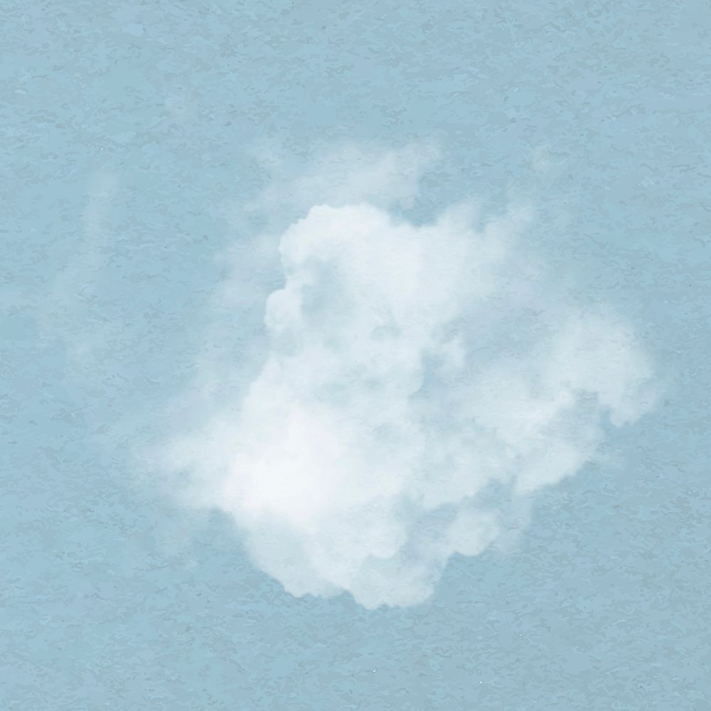 Realistic cloud element vector in blue background