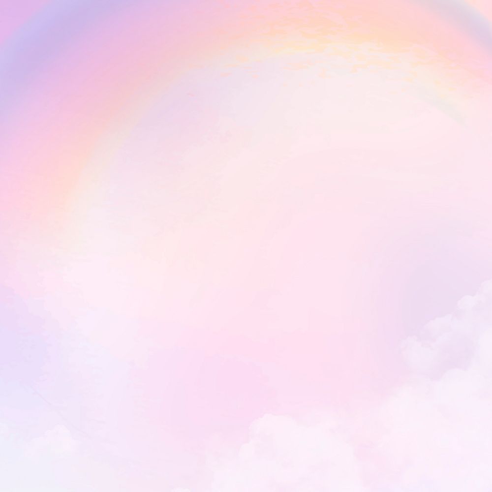 Pastel background with aesthetic pink gradient sky