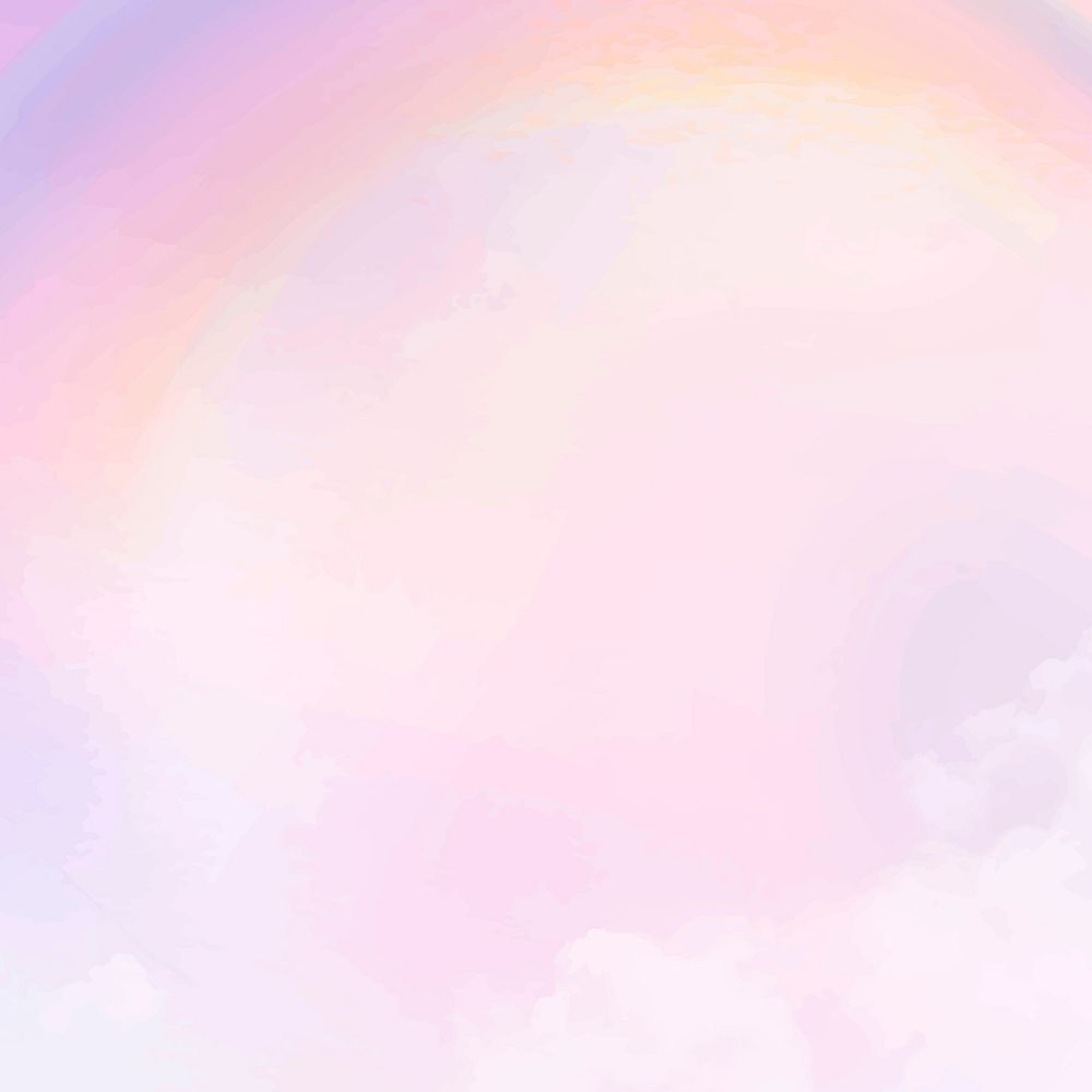 Cute background vector with rainbow