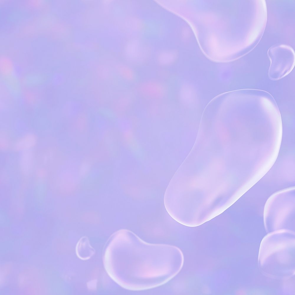Aesthetic water bubble background for social media post