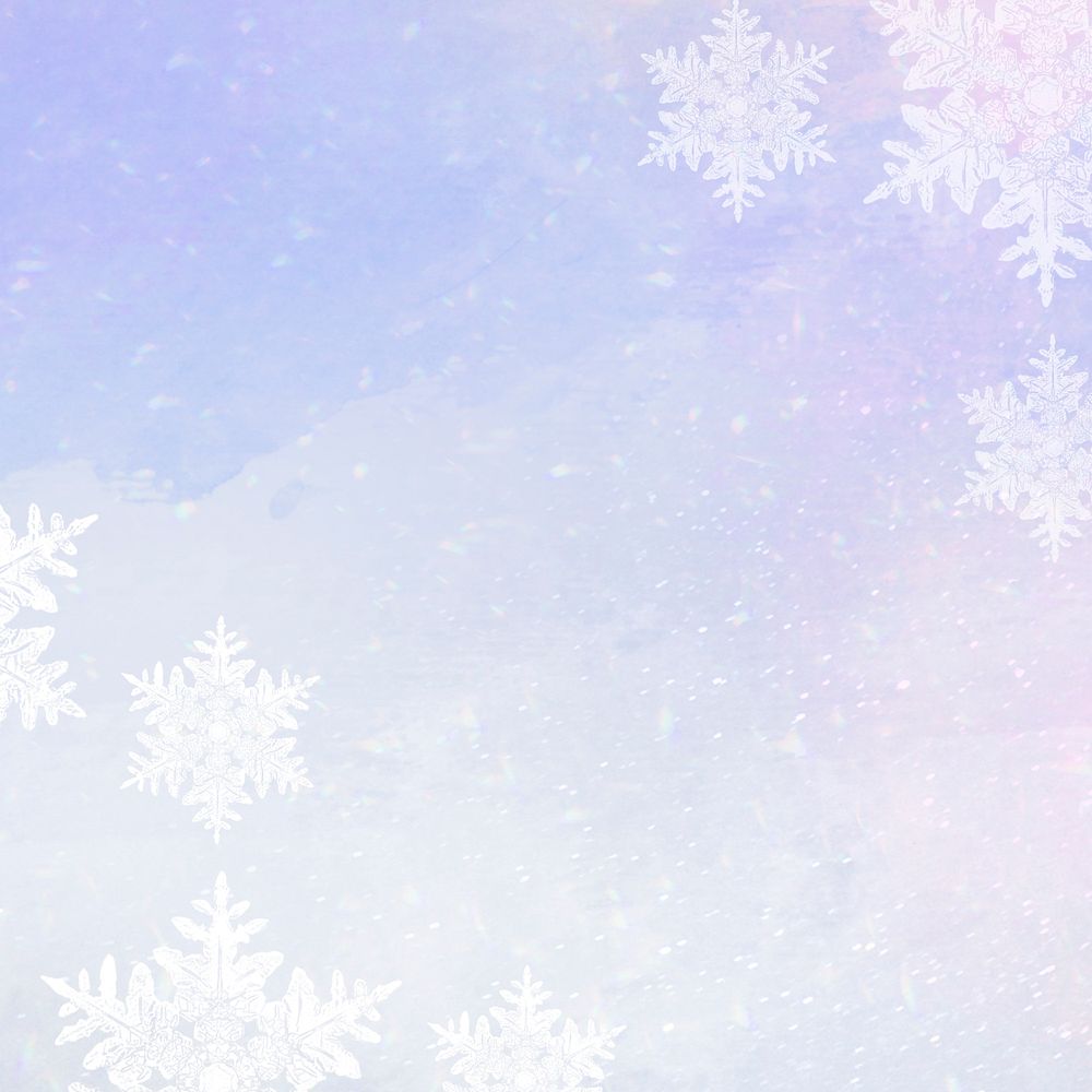 Snowflakes on purple winter background