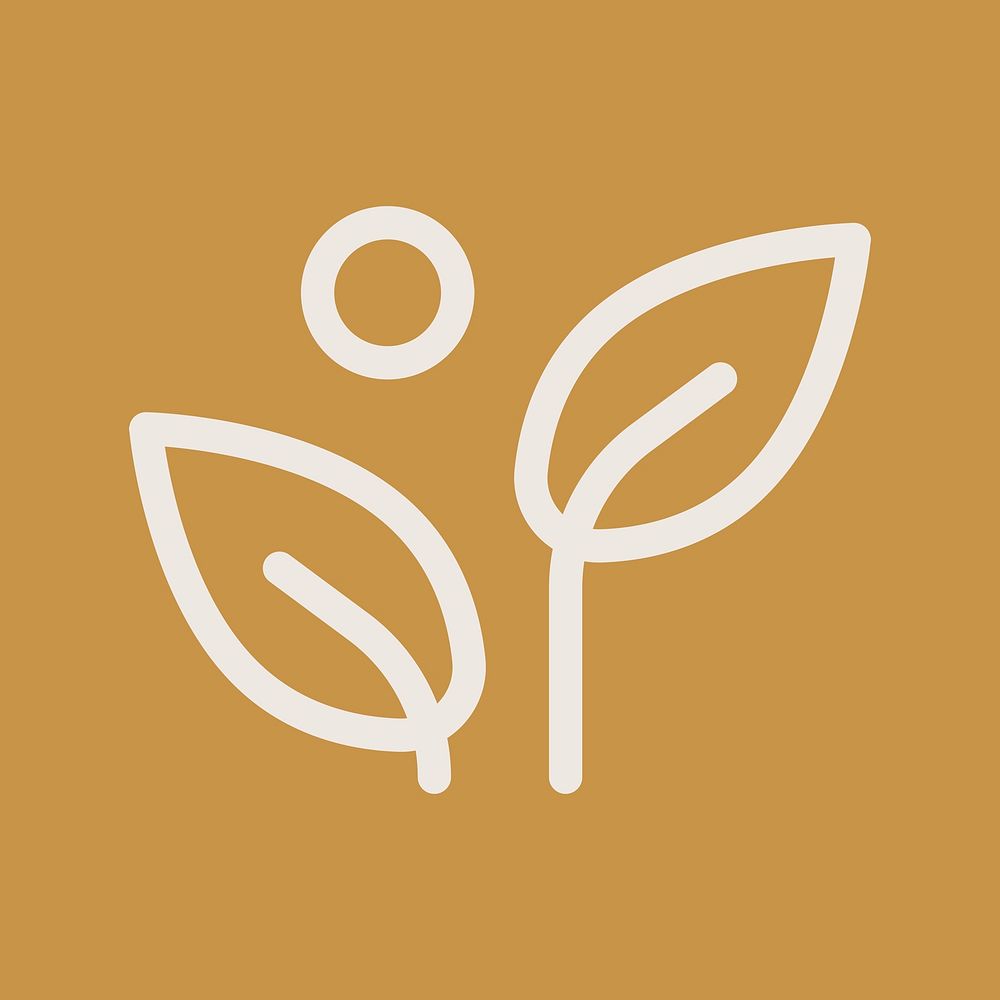 Leaf logo design psd, botanical style