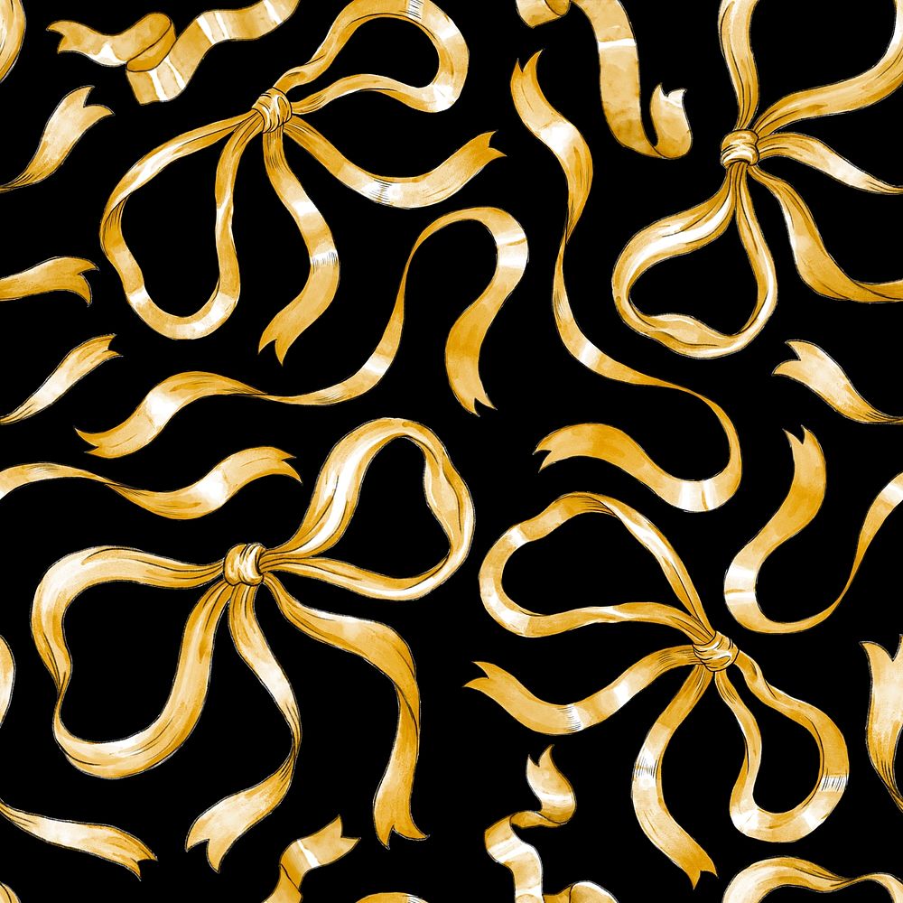 Gold ribbon patterned background graphic