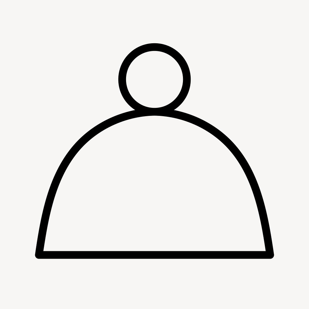 Profile web UI icon vector in outline style