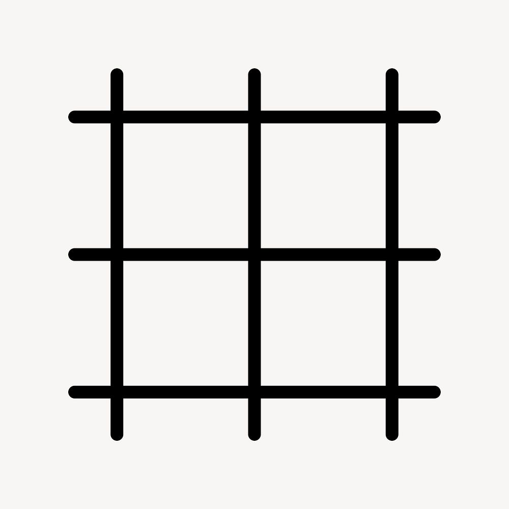Grid png web UI icon psd in outline style