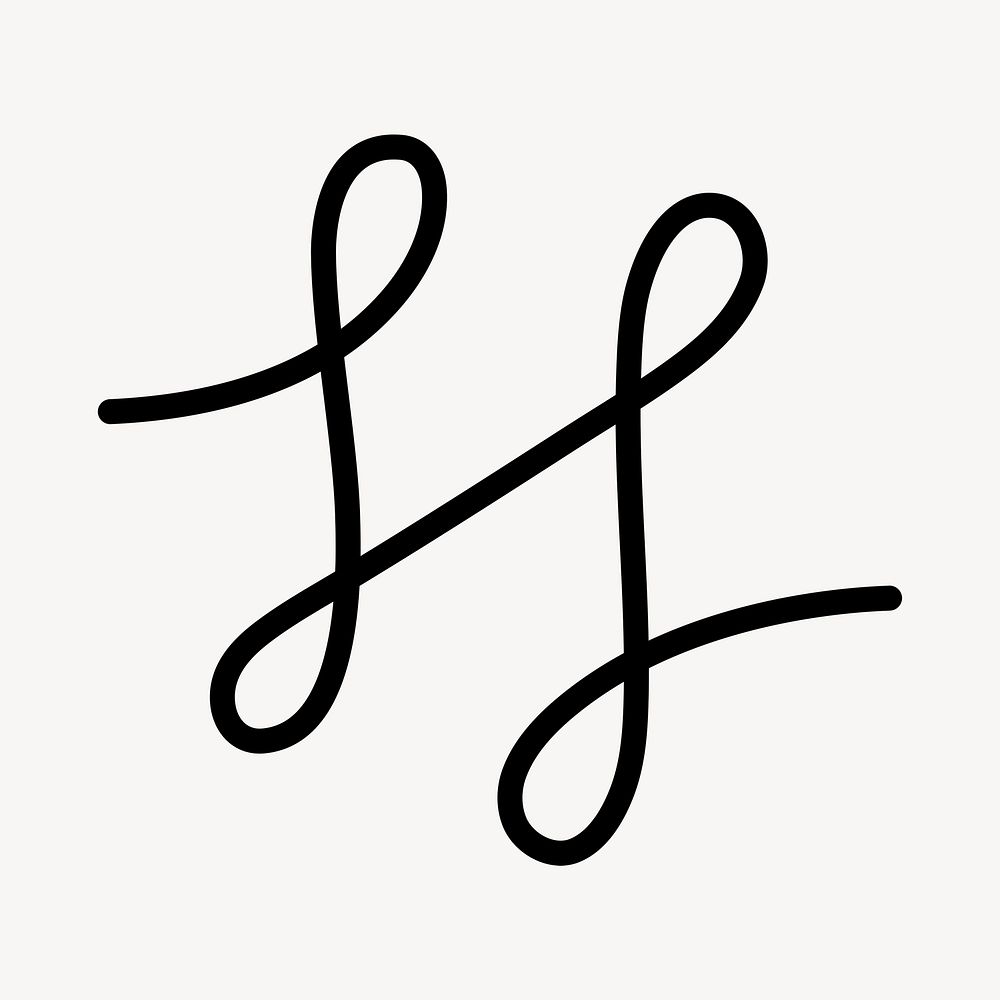 Cursive png web UI icon psd  in simple style