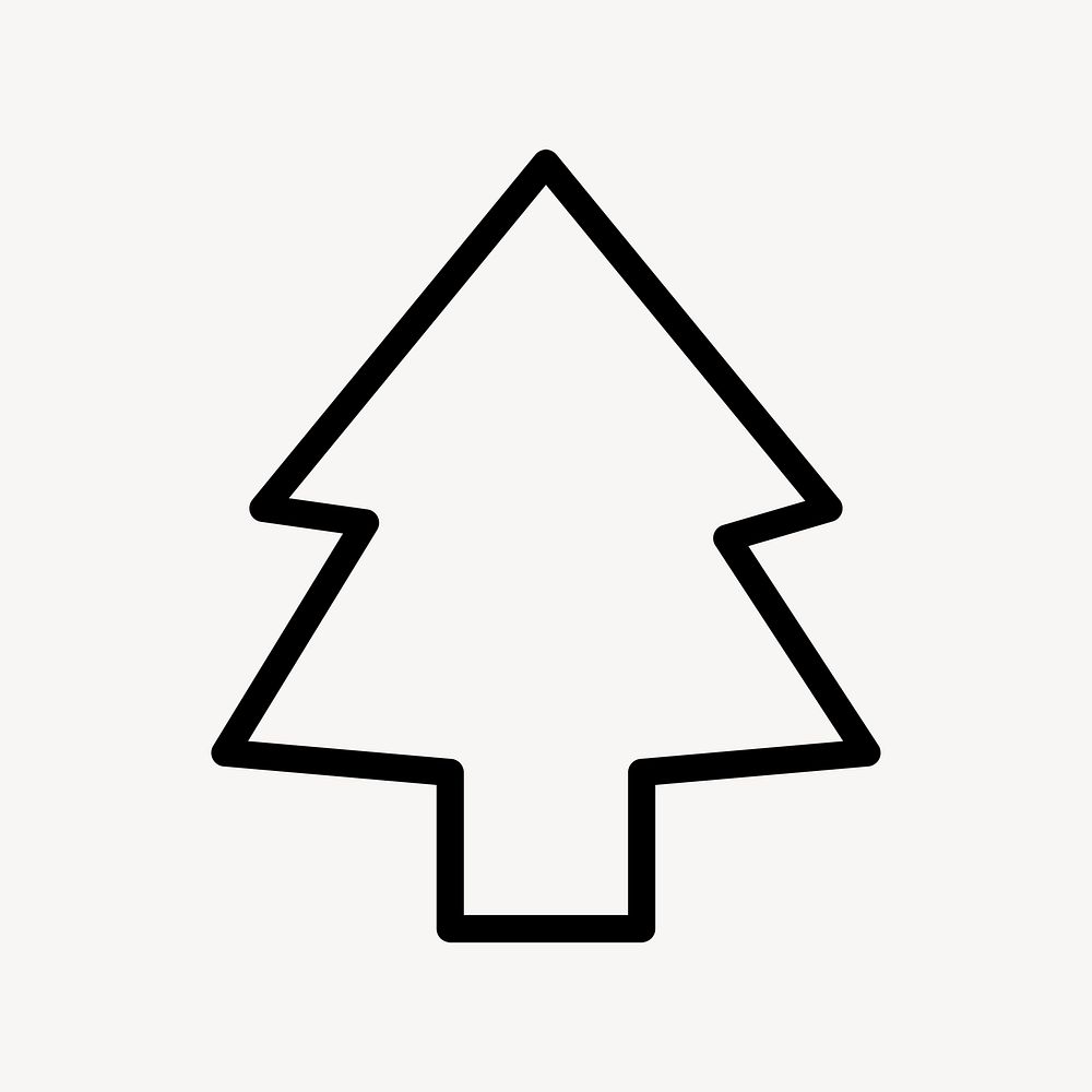 Christmas tree environment icon psd in for website outline style