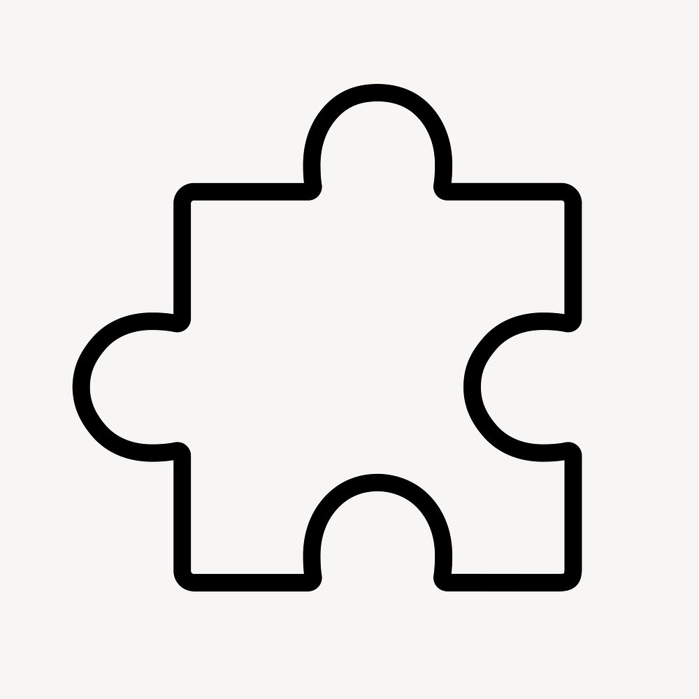 Puzzle outline web icon psd game symbol
