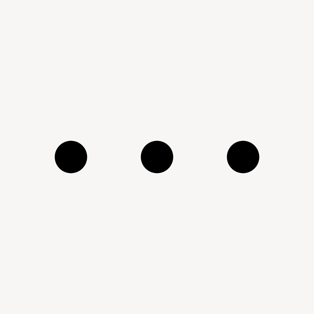 3 Dots loading web icon psd in flat style