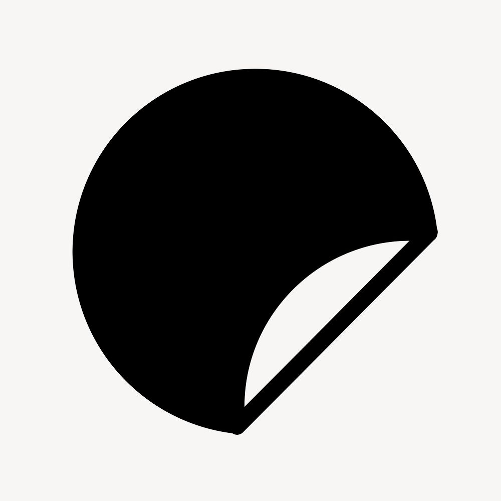 Sticker web UI icon in psd flat style