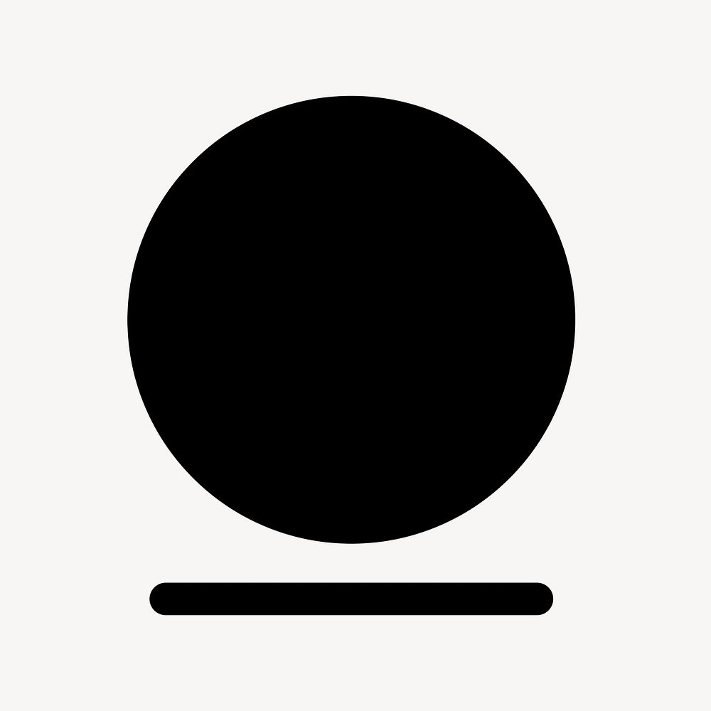 Circle geometric shape icon psd in flat style