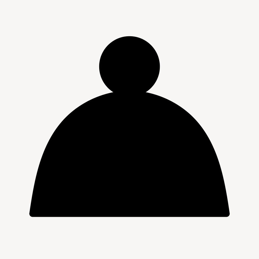 Profile web UI icon vector in solid style