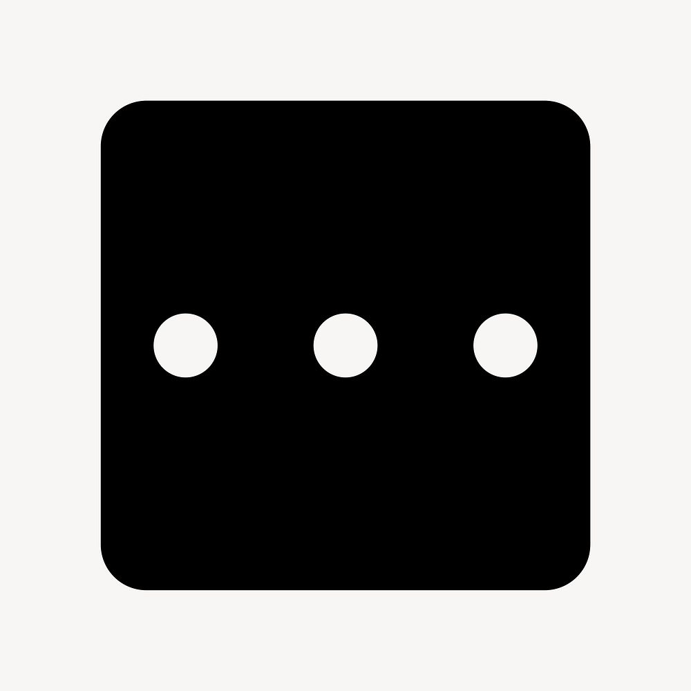 3 Dots loading web icon psd in flat style