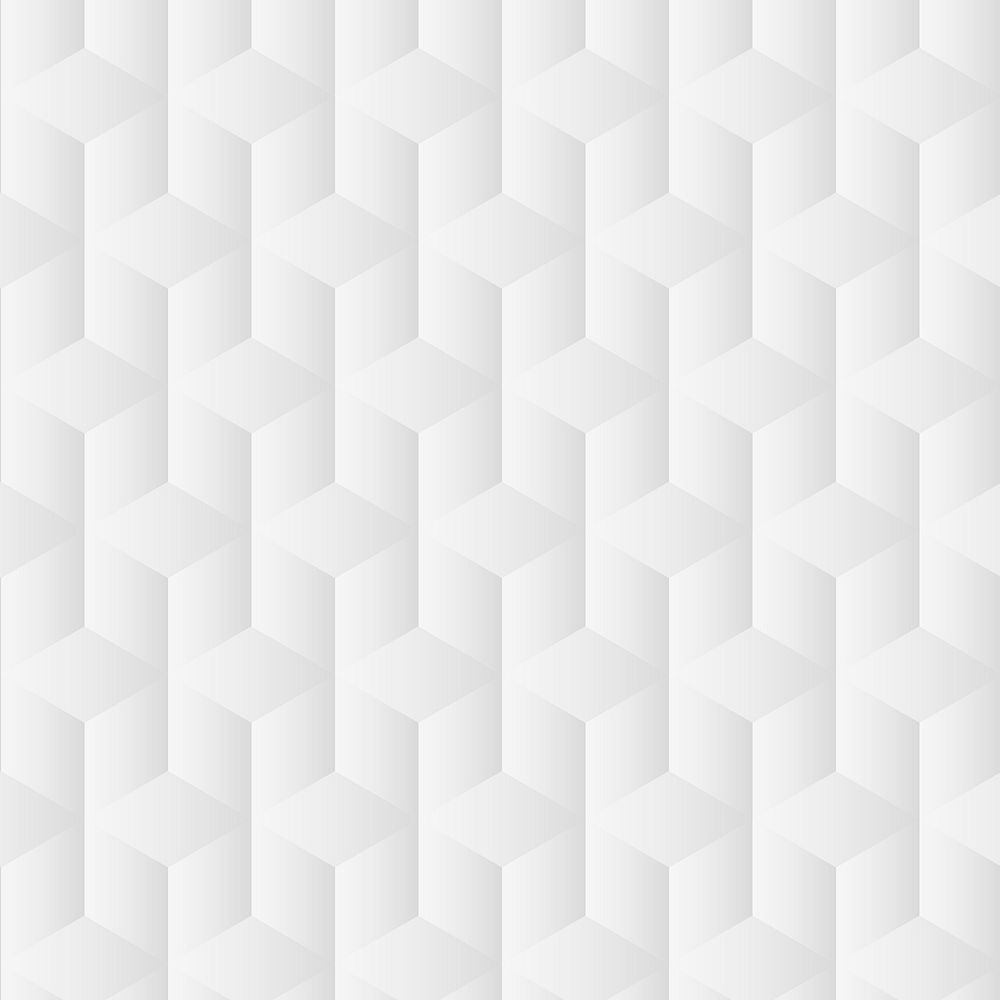 Geometric background vector in white cube patterns