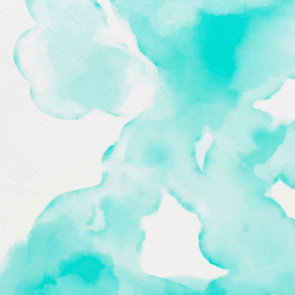 Watercolor background vector in green abstract style