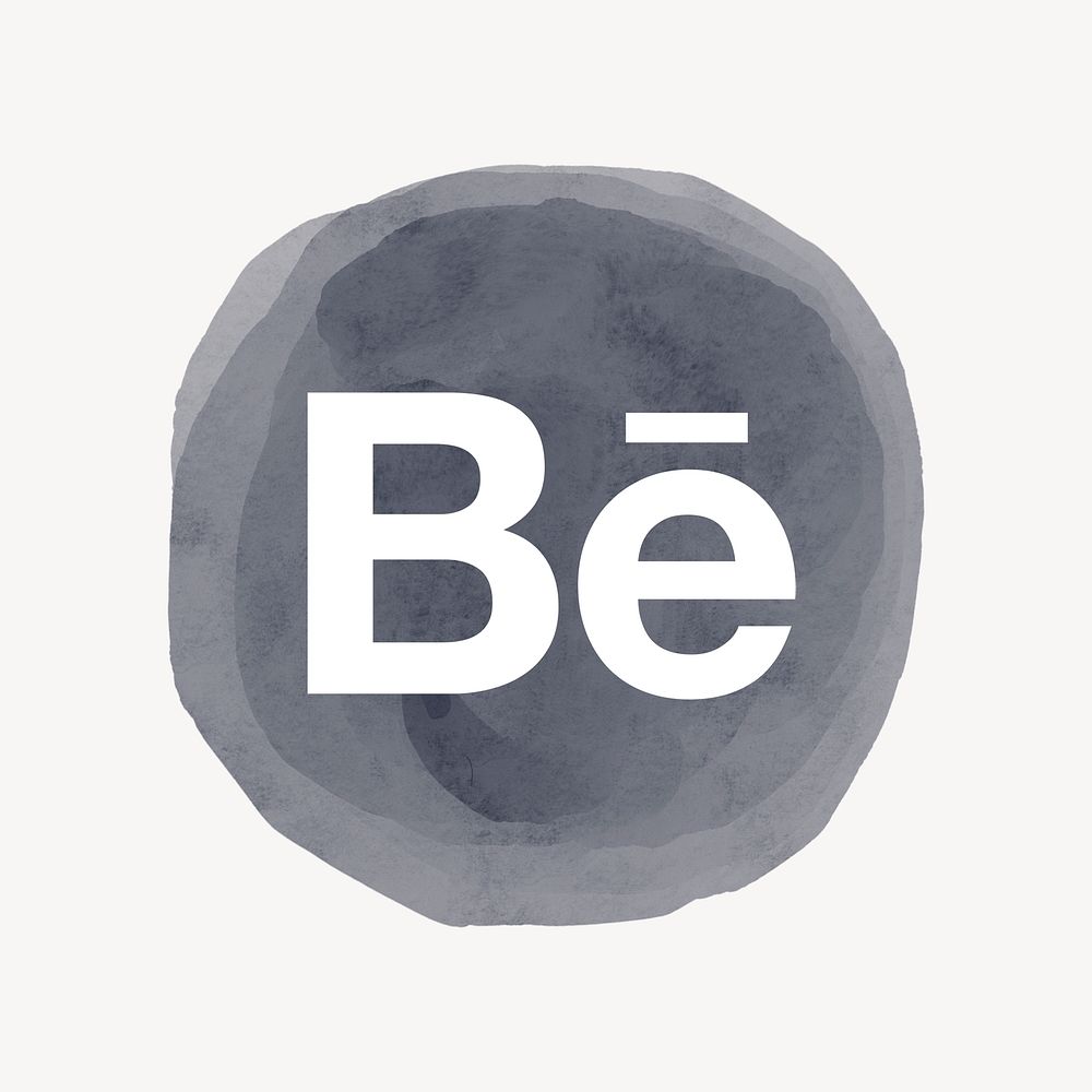 Behance app icon psd with a watercolor graphic effect. 21 JULY 2021 - BANGKOK, THAILAND