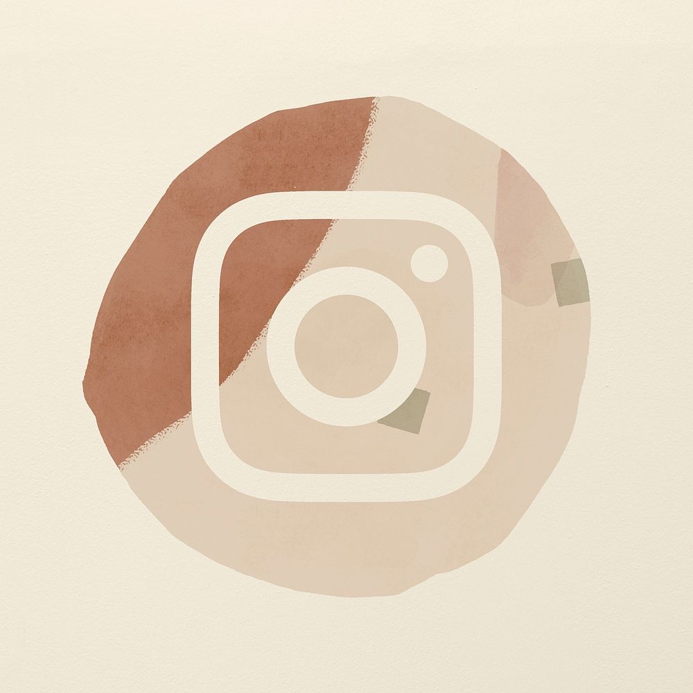 Instagram logo psd in watercolor design. Social media icon. 2 AUGUST 2021 - BANGKOK, THAILAND