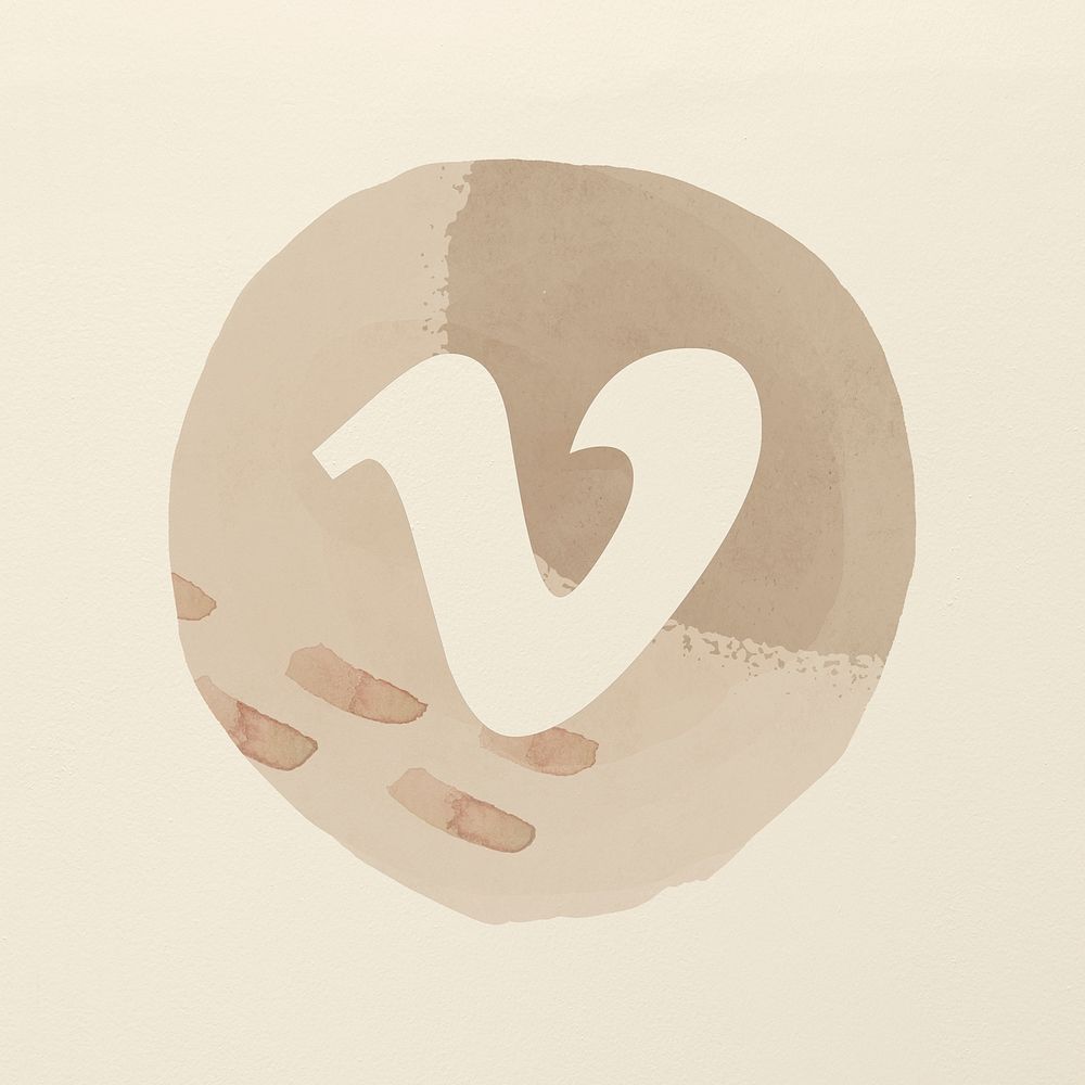 Vimeo logo psd in watercolor design. Social media icon. 2 AUGUST 2021 - BANGKOK, THAILAND