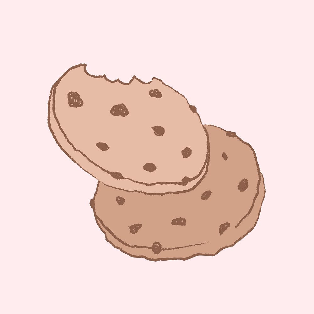 Cookie design element cute bakery illustration psd