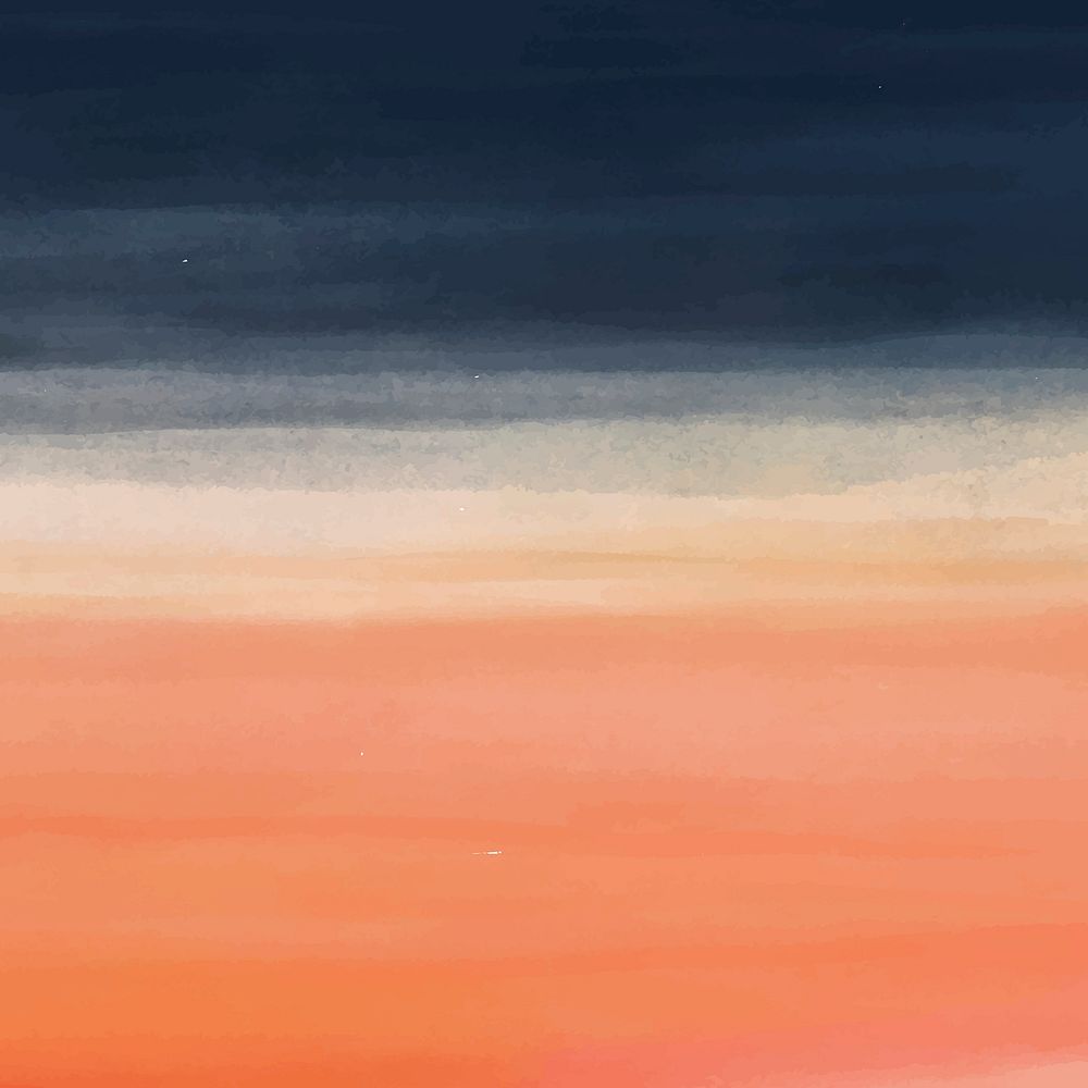 Abstract watercolor background orange blue design vector