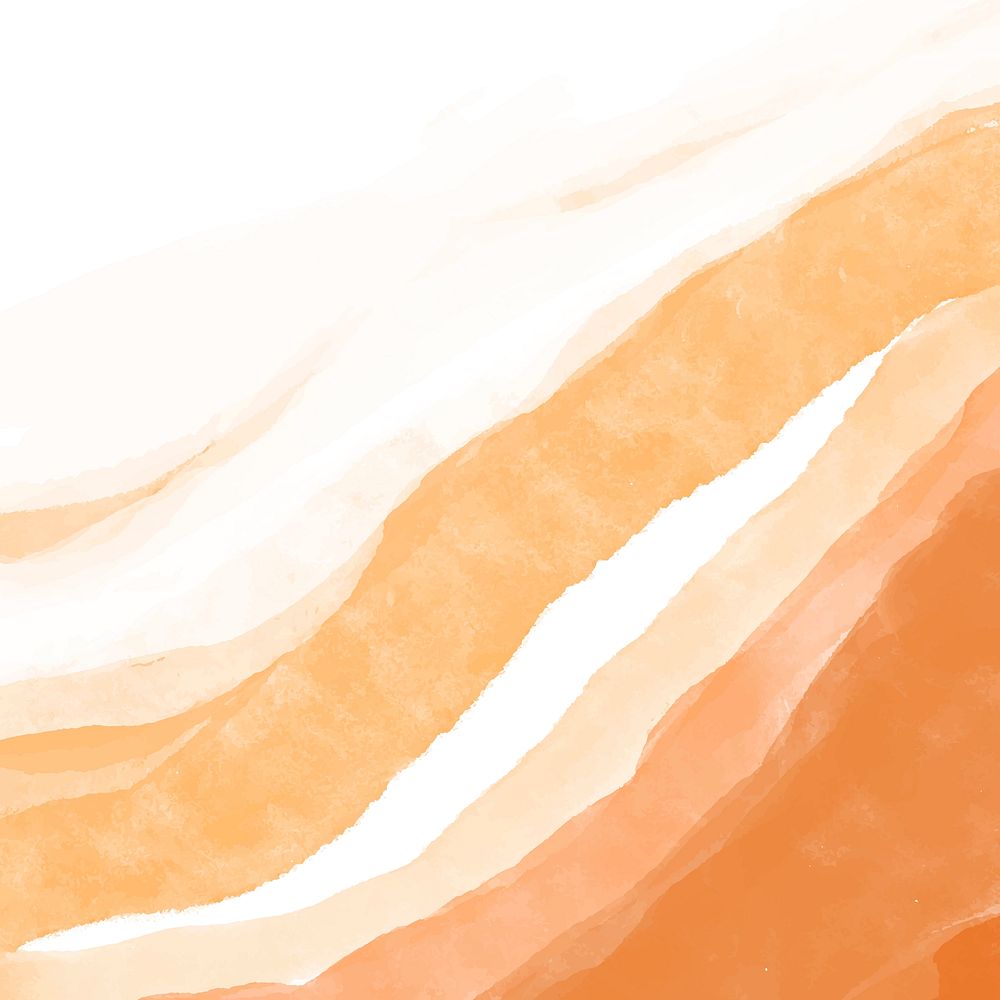 Abstract watercolor background orange design vector