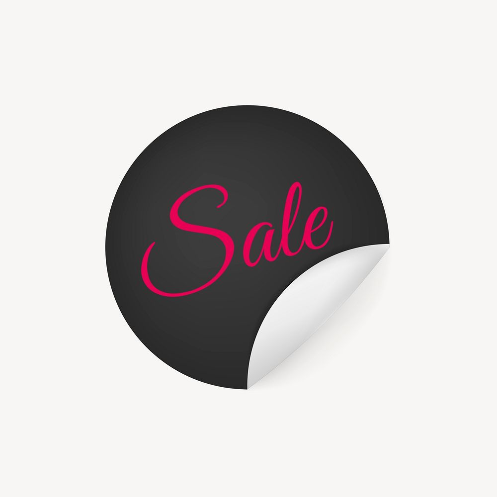 Sale badge sticker, blank psd shopping clipart