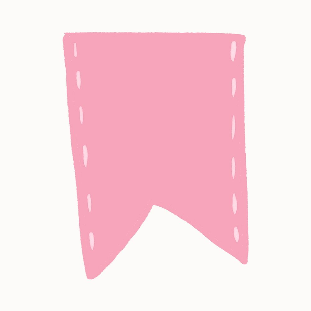 Badge sticker psd, pink flat design