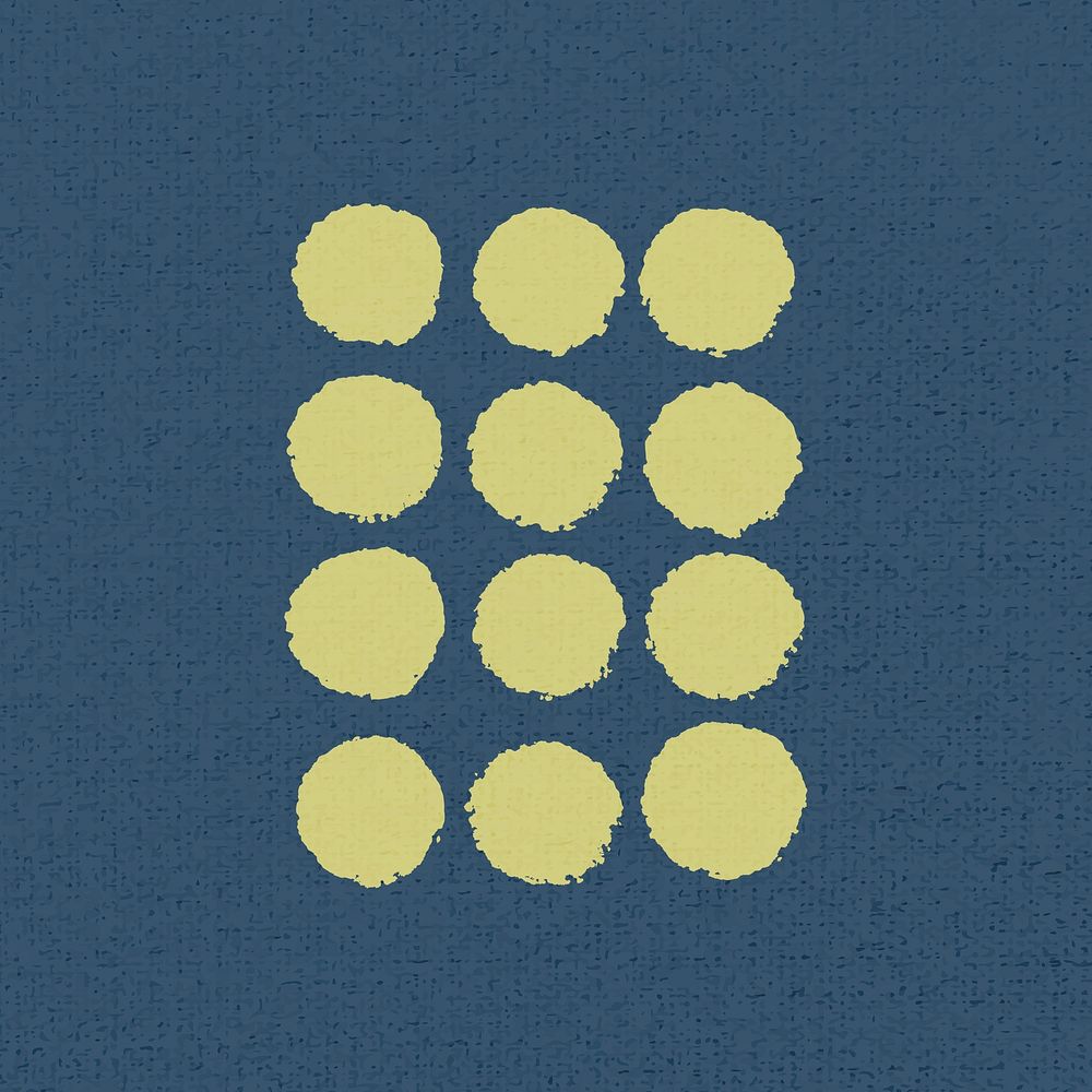 Ethnic yellow circles psd shape, element graphic