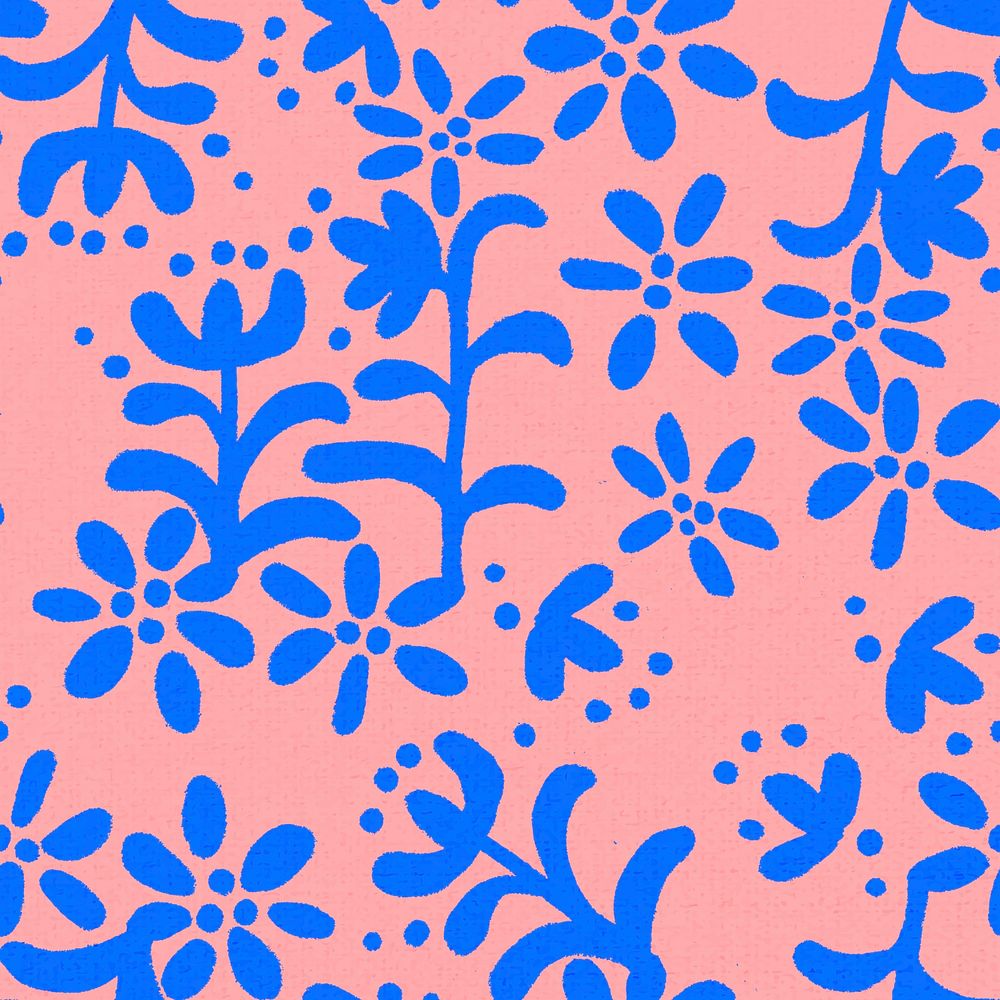 Floral pattern ethnic background, vintage block print design 