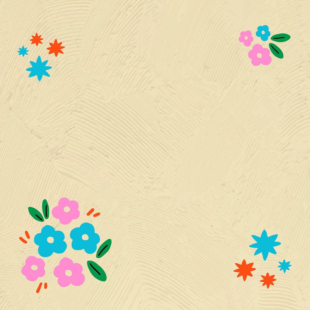 Flower border frame editable vector 