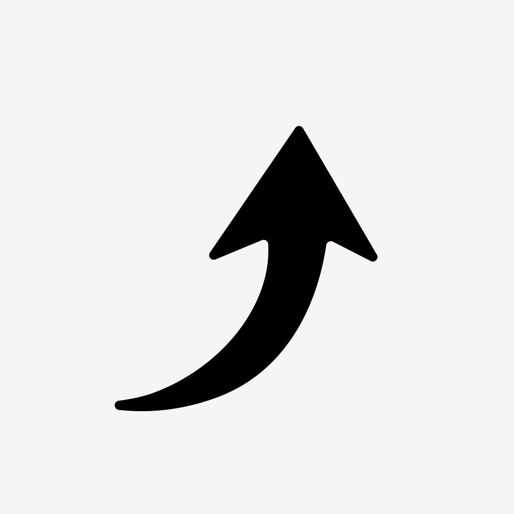 Dash arrow icon, sticker, direction symbol psd in black and white