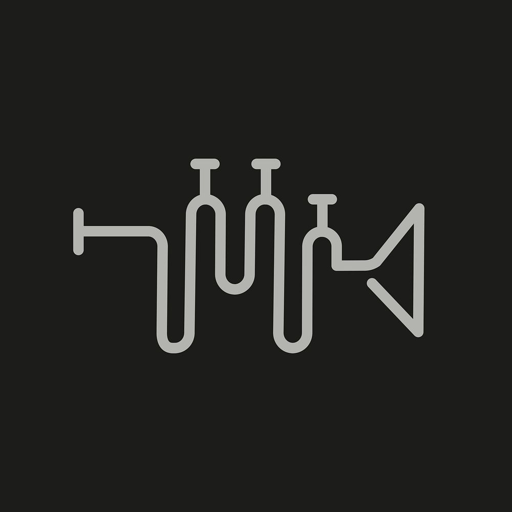 Trumpet icon, music symbol flat design psd illustration