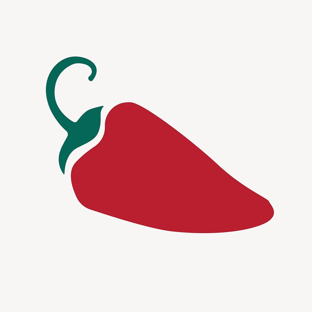Chilli logo food icon flat design psd illustration