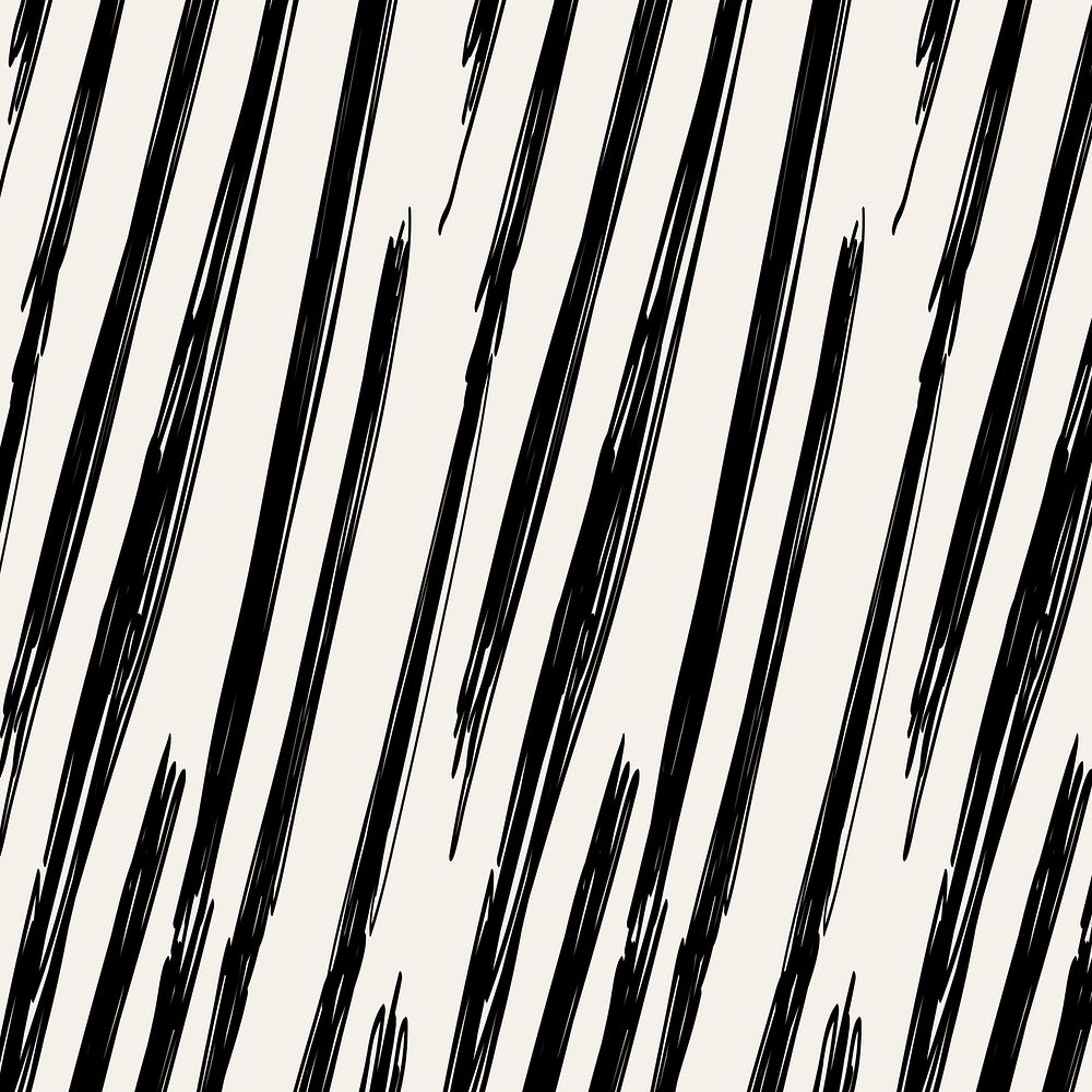 Doodle background, black brush pattern design vector