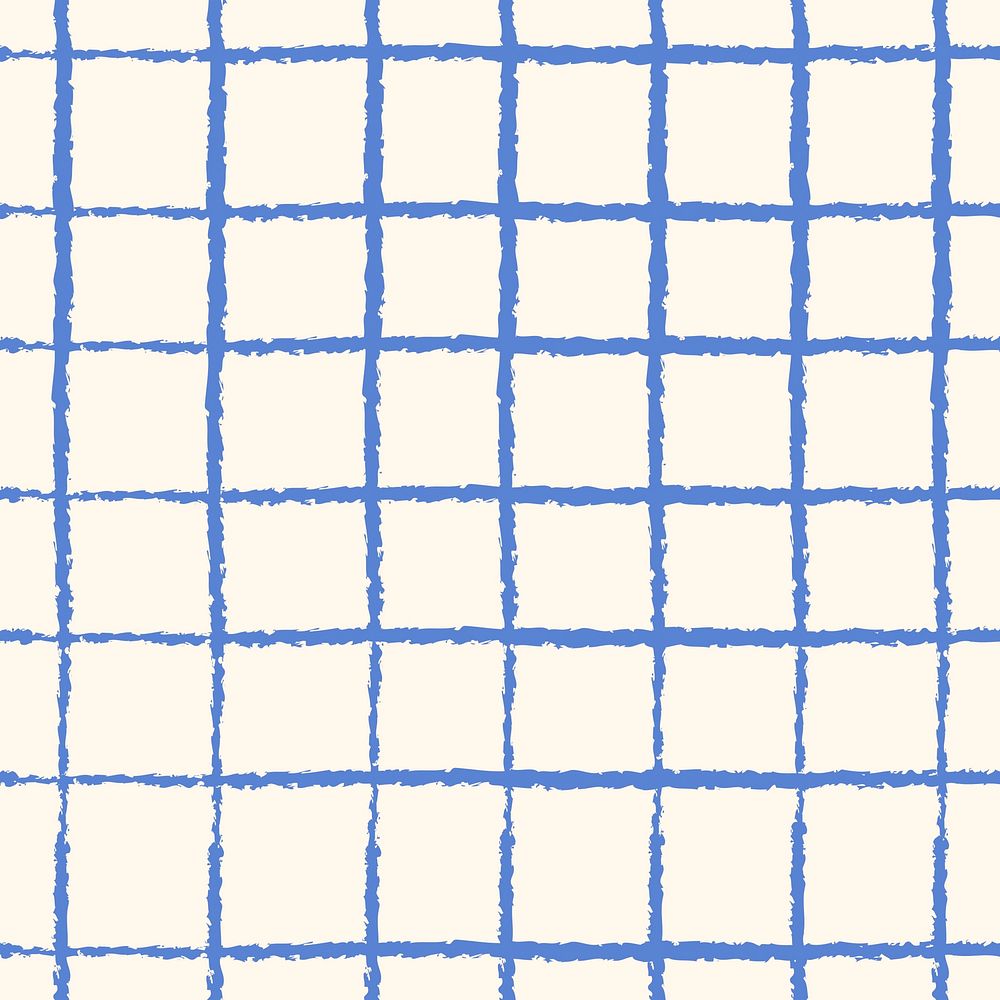 Doodle background, blue grid pattern design