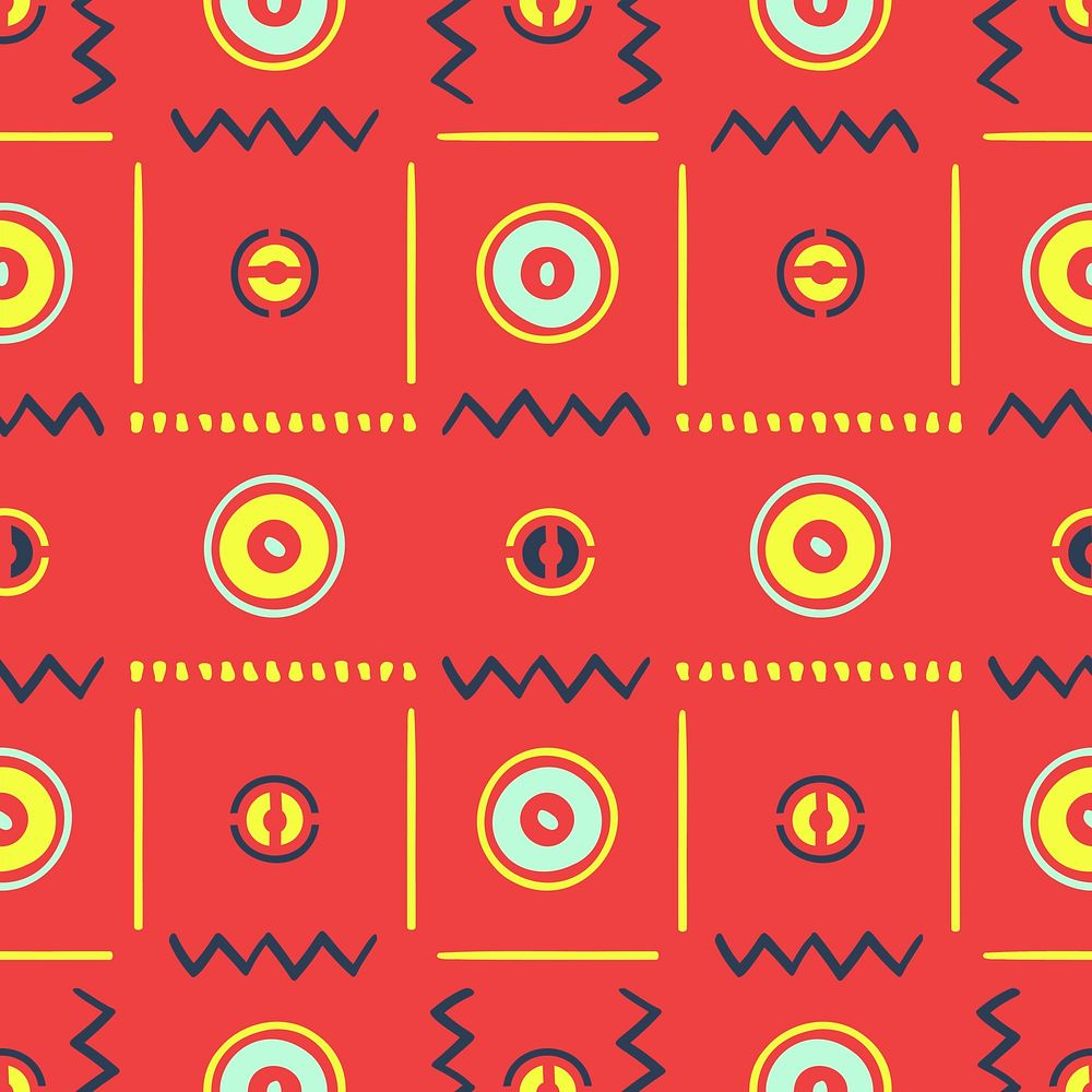 Tribal pattern background, colorful seamless aztec design, vector