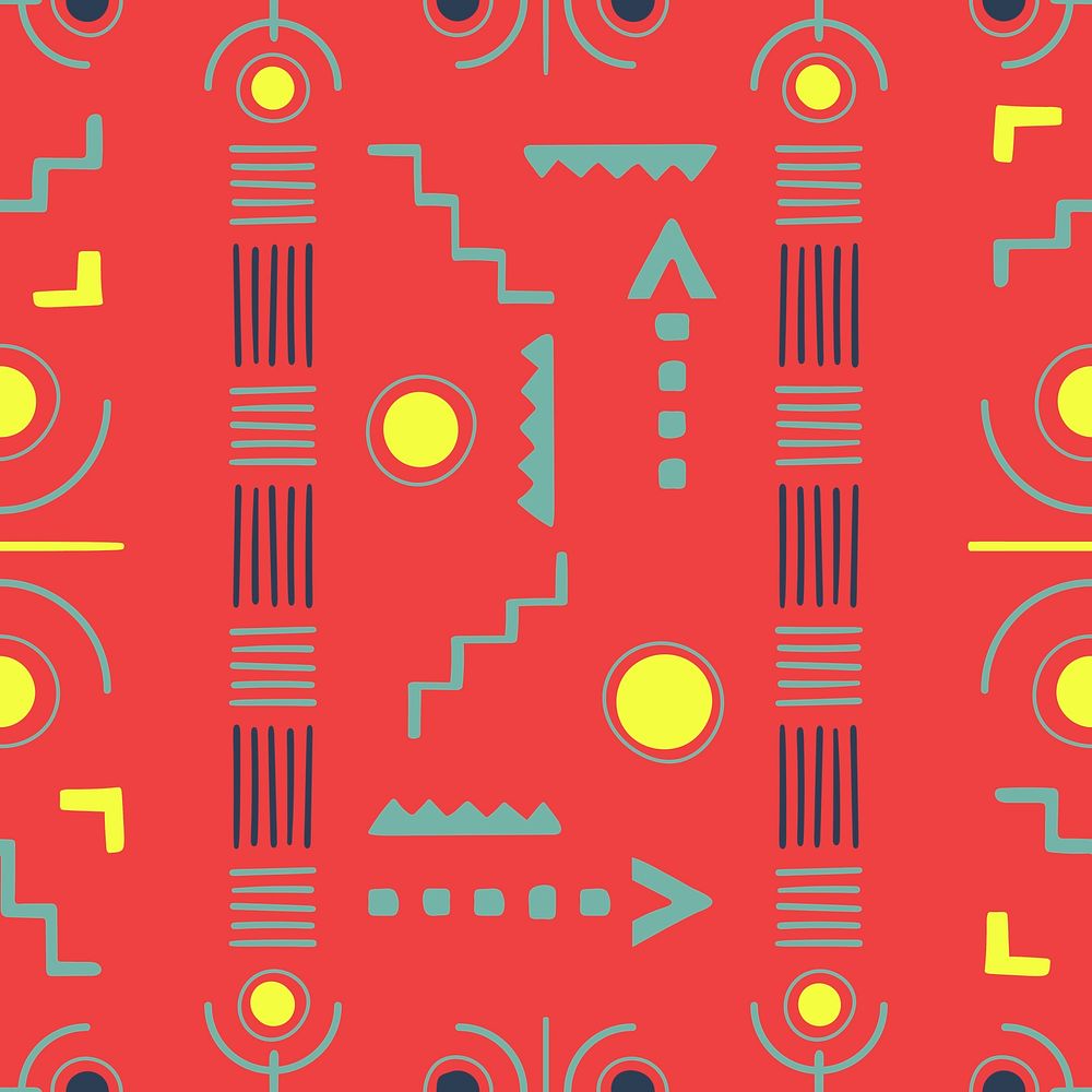 Ethnic pattern background, colorful seamless aztec design, vector